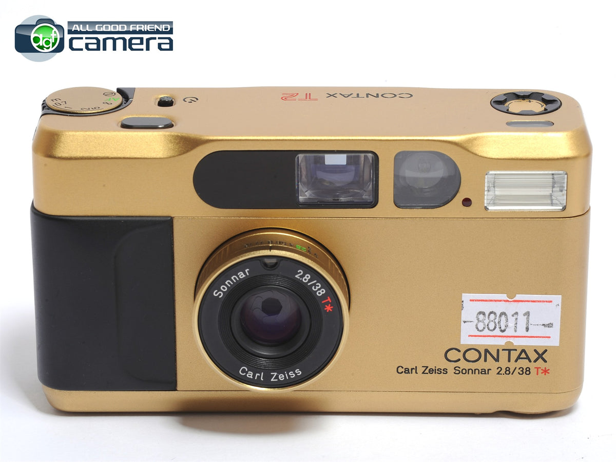 Contax T2 Film P&S Camera Gold Finish w/Sonnar 38mm T* Lens *MINT