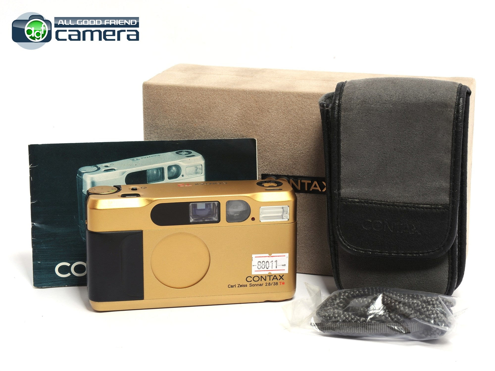 Contax T2 Film P&S Camera Gold Finish w/Sonnar 38mm T* Lens *MINT 