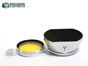 Voigtlander 49mm 310/49 Lens Hood + G2 49s AR Yellow Filter *MINT*