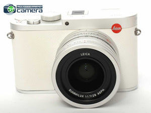 Leica Q Digital Camera Silver 19022 White Leather w/Extras