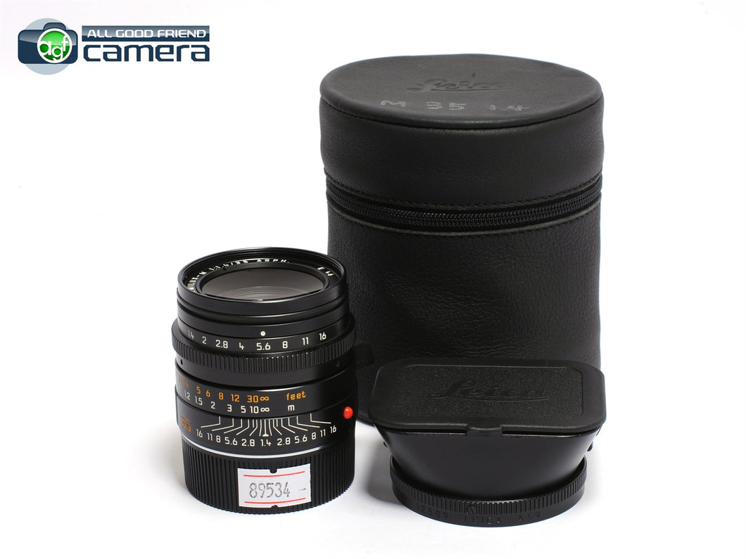 Leica Summilux-M 35mm F/1.4 ASPH. Pre-FLE E46 Lens Black 11874 *MINT-*