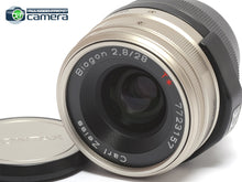 Load image into Gallery viewer, Contax G Biogon 28mm F/2.8 T* Lens G1 G2 Titanium Silver *MINT-*