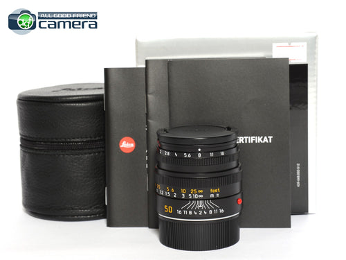 Leica Summicron-M 50mm F/2 Lens 6Bit Black 11826 *MINT- in Box*