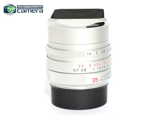 Leica Summilux-M 35mm F/1.4 ASPH. FLE 6Bit Lens Silver 11675 *MINT in Box*
