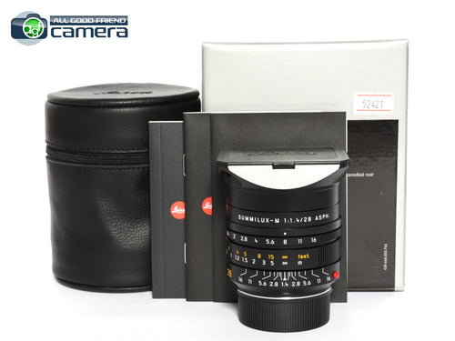 Leica Summilux-M 28mm F/1.4 ASPH. Lens Black 11668 Later Serial No. 47** *MINT in Box*