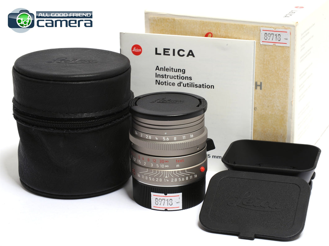 Leica Summilux-M 35mm F/1.4 ASPH. Ver.1 E46 Lens Titanium Edition *MINT in Box*