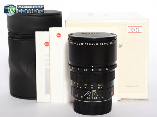 Leica APO-Summicron-M 90mm F/2 ASPH. Lens Black 11884 non-6Bit