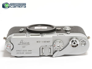 Leica M3 Film Rangefinder Camera Silver/Chrome Single Stroke *EX+*