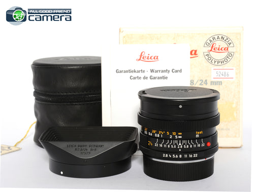 Leica Elmarit-R 24mm F/2.8 E60 Lens Germany Late Serial No. *EX+ in Box*