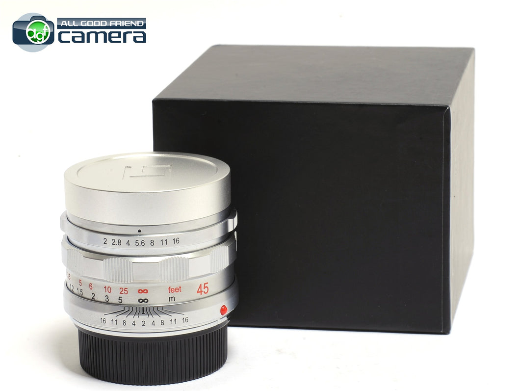 Funleader Contax G 45mm F/2 Lens Leica M Rangefinder Coupled Silver *BRAND NEW*