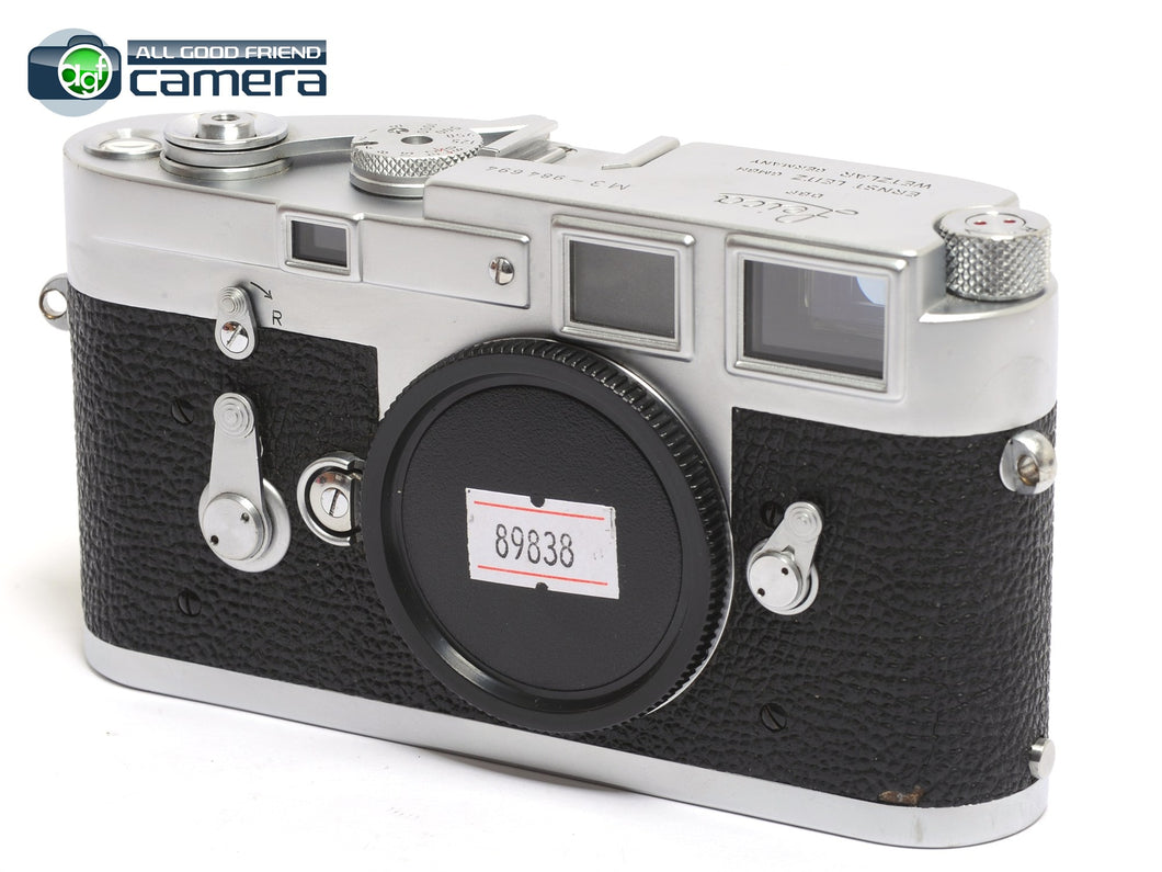 Leica M3 Film Rangefinder Camera Silver/Chrome Single Stroke