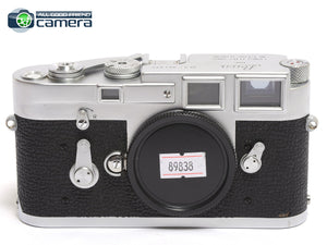 Leica M3 Film Rangefinder Camera Silver/Chrome Single Stroke