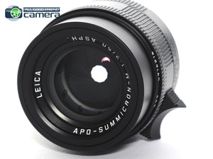 Leica APO-Summicron-M 50mm F/2 ASPH. Lens Black 11141 Late No. 491** *MINT*